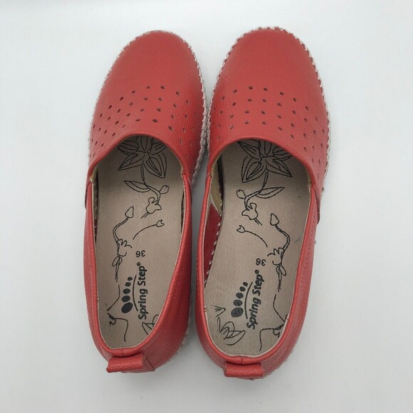 Spring Step Kalika Coral Women's size Eu 36 - US 5.5 Slip-On Flats Leather Shoes - Picture 5 of 9